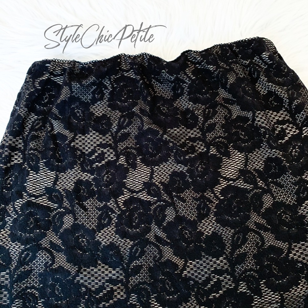 ASOS Stretch Lace Black Mini Skirt